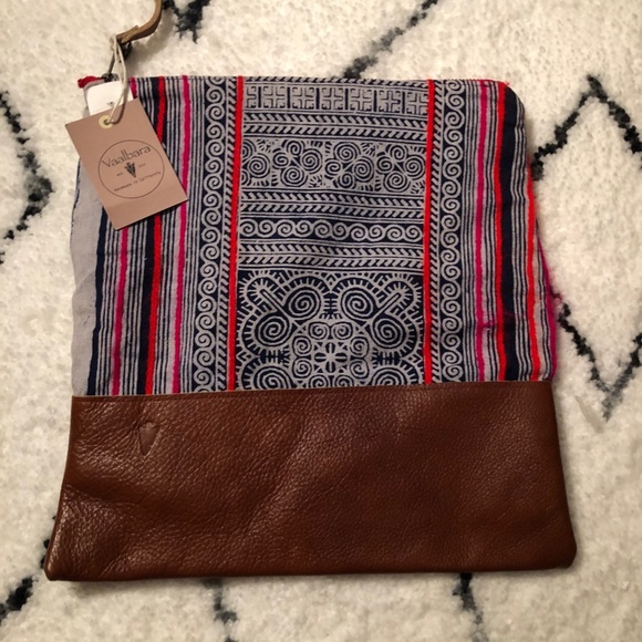 VAALABARA NWT Vintage Blue Large Clutch Bag Purse - Picture 4 of 5